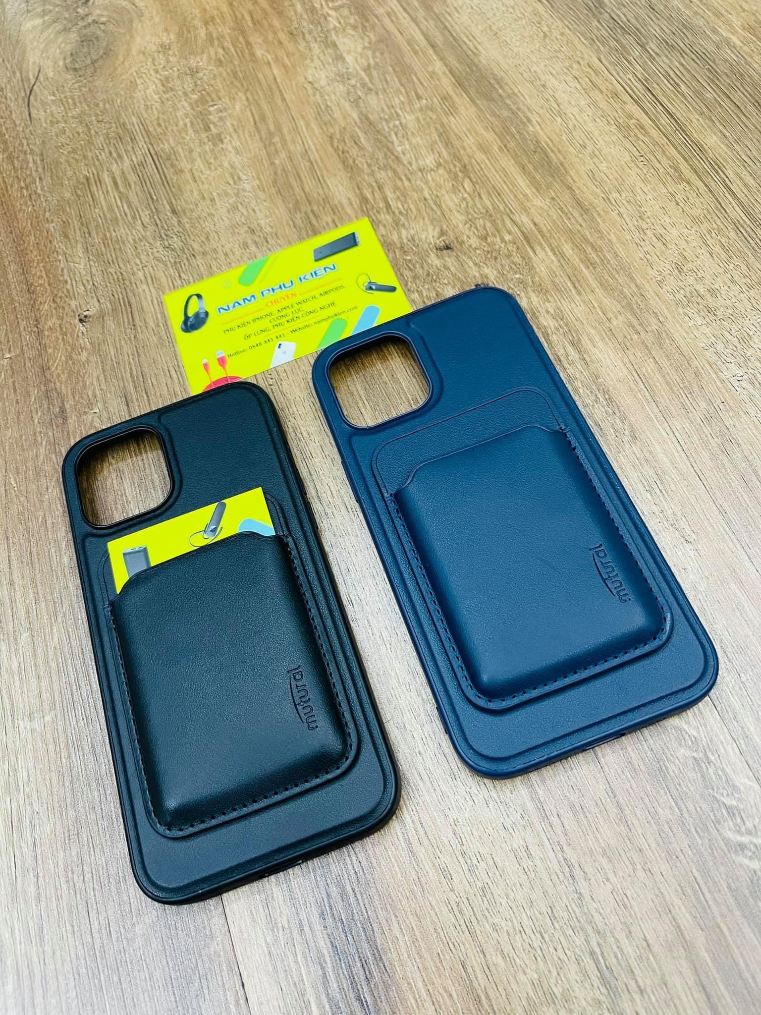 Ốp Da 2 in 1 Magsafe Wallet chính hãng Mutural cho iPhone 12