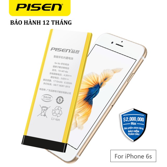 Pin iPhone 6S chính hãng Pisen