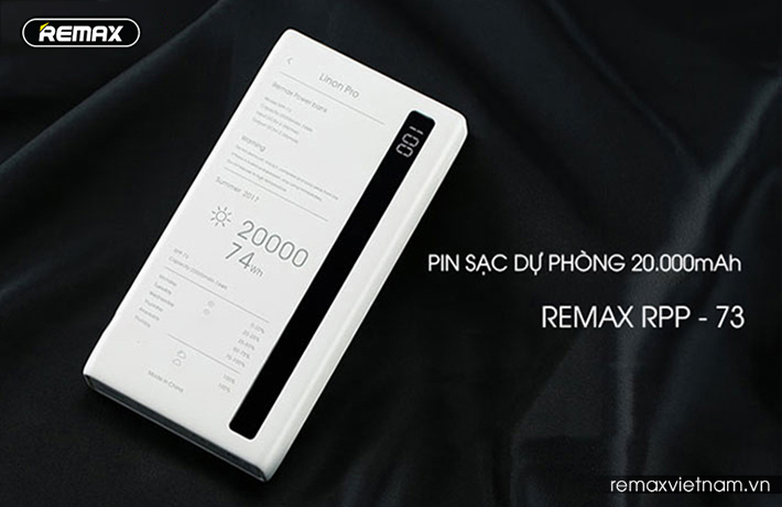 Pin sạc dự phòng 20000mAh Remax RPP - 73 1