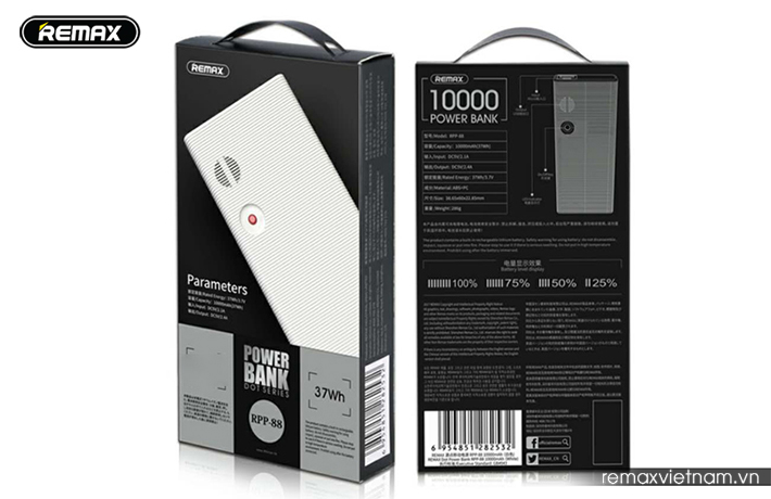Pin sạc dự phòng nhỏ gọn Remax RPP - 88 10000mAh 7