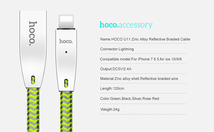 Dây cáp sạc tự ngắt Hoco U11 Lightning cho iphone 4