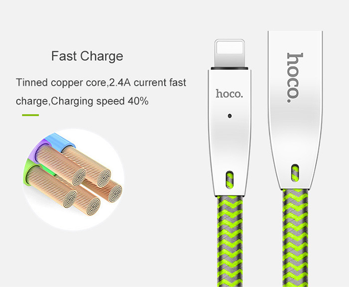Dây cáp sạc tự ngắt Hoco U11 Lightning cho iphone 7