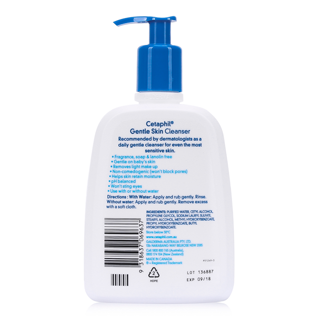 Sữa rửa cho da mặt & toàn thân Cetaphil Gentle Skin Cleanser 500ml