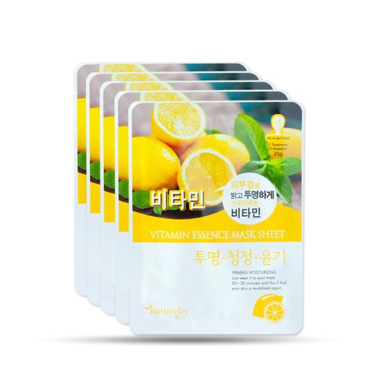 Bộ sưu tập 10 mặt nạ dưỡng trắng da thiên nhiên Natureby (23ml/miếng)
