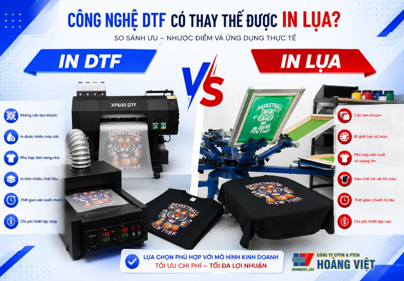 Liệu công nghệ DTF có thay thế được in lụa? Góc nhìn thực tế từ doanh nghiệp in ấn Việt Nam