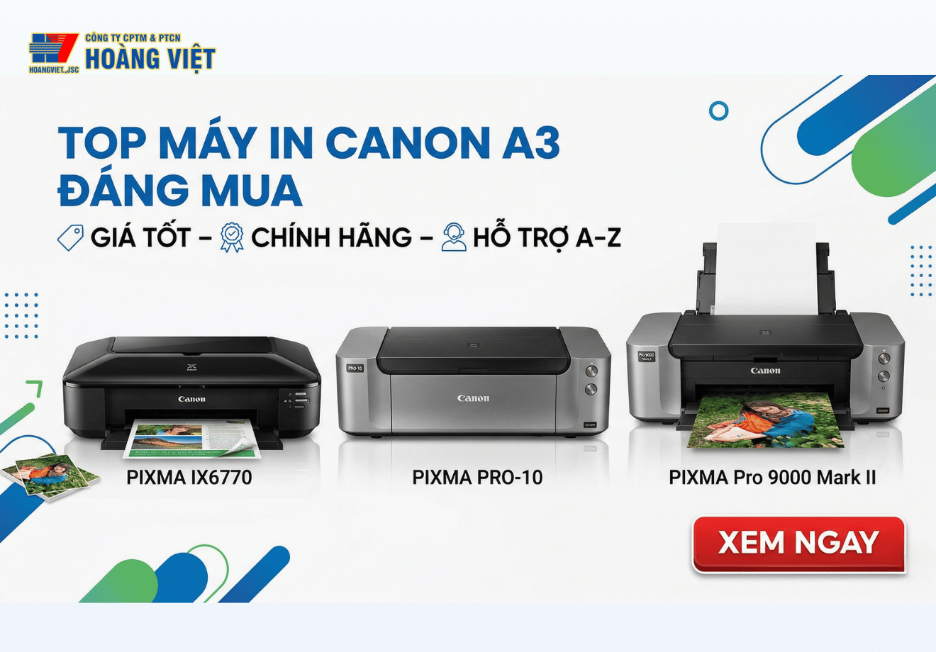 Top máy in màu A3 Canon đáng mua nhất - Gợi ý cho văn phòng & kinh doanh in ấn