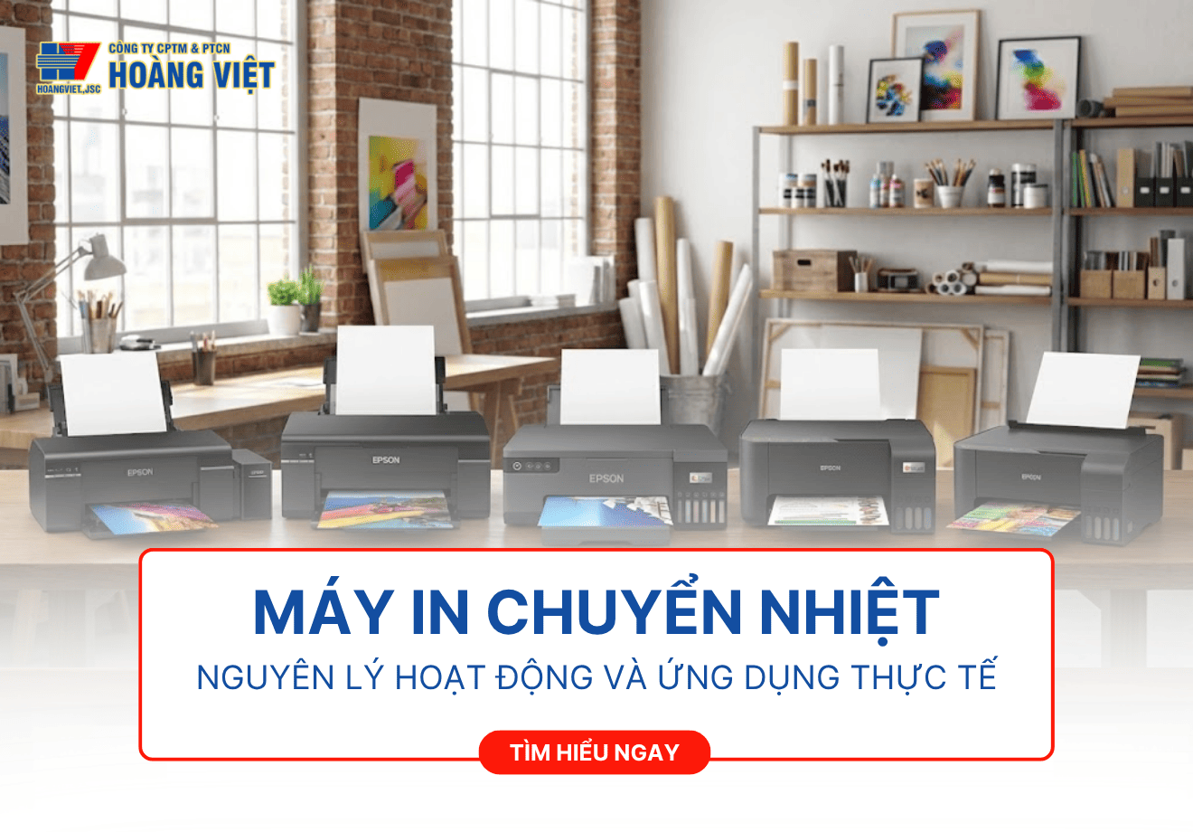 Máy in chuyển nhiệt là gì? Nguyên lý hoạt động và ứng dụng thực tế