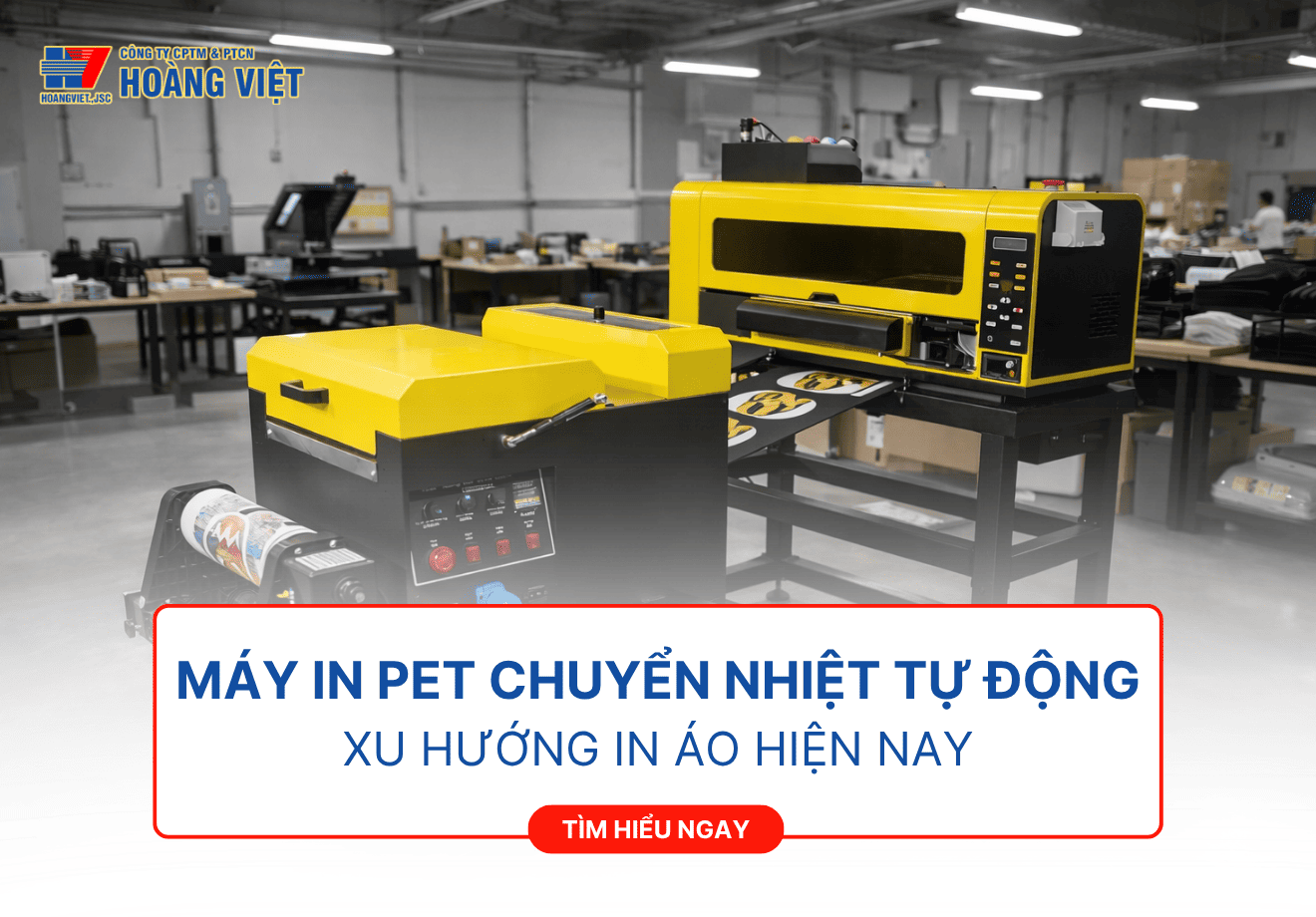 Máy in PET chuyển nhiệt tự động - Xu hướng in áo hiện nay