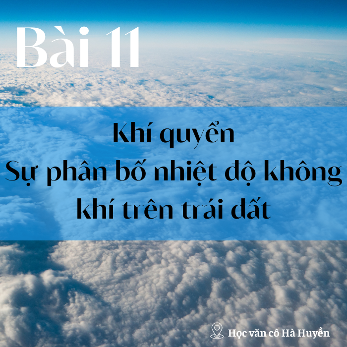 Khí quyển sự phân bố nhiệt không khí trên Trái đất