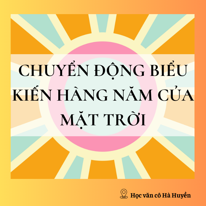 Chuyển động biểu kiến hằng năm của Mặt Trời