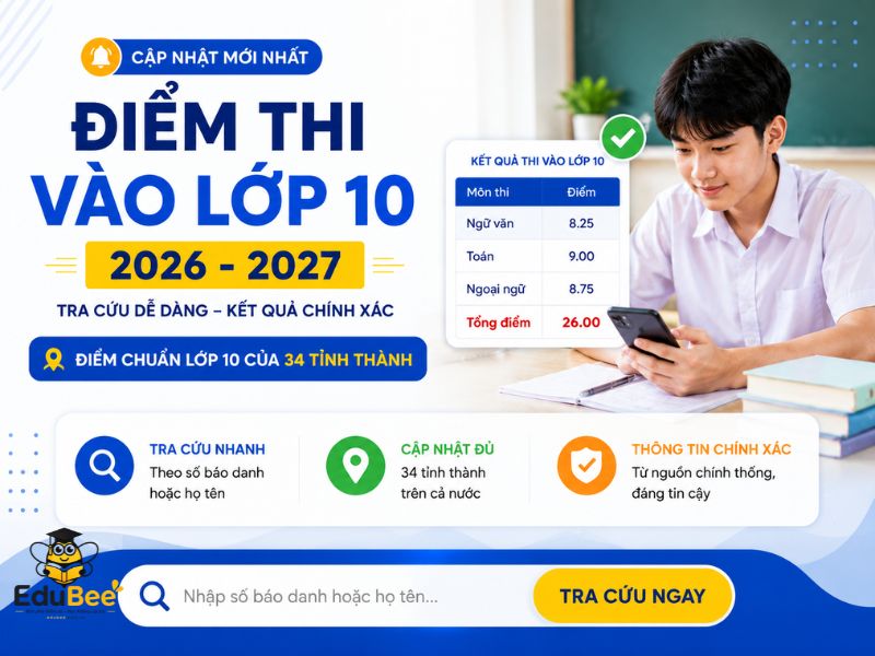Điểm chuẩn vào lớp 10 năm 2026 - Các tỉnh đã công bố điểm xét tuyển