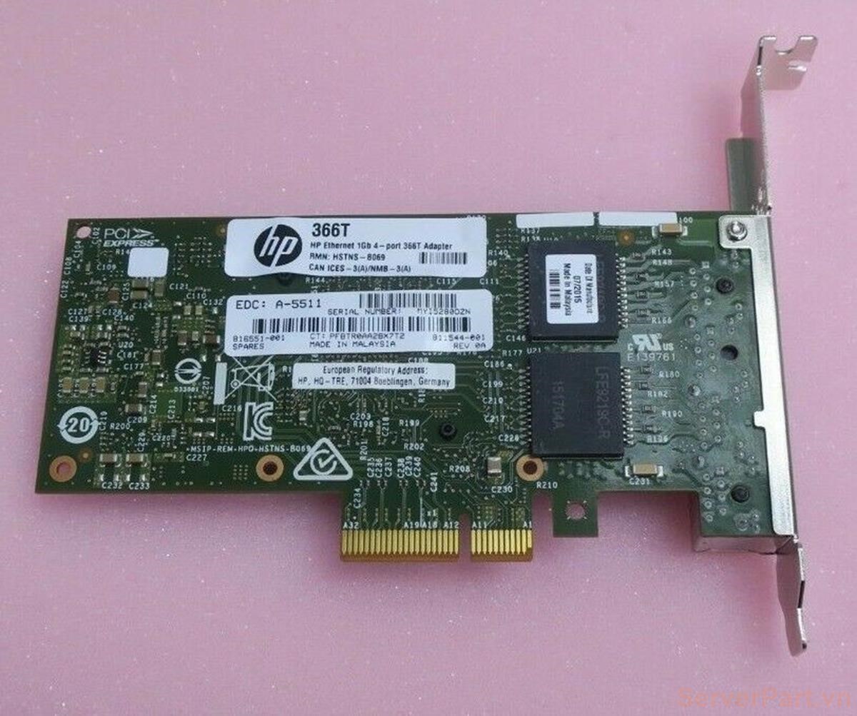 Card nic HP T 1Gb 4 port RJ    B