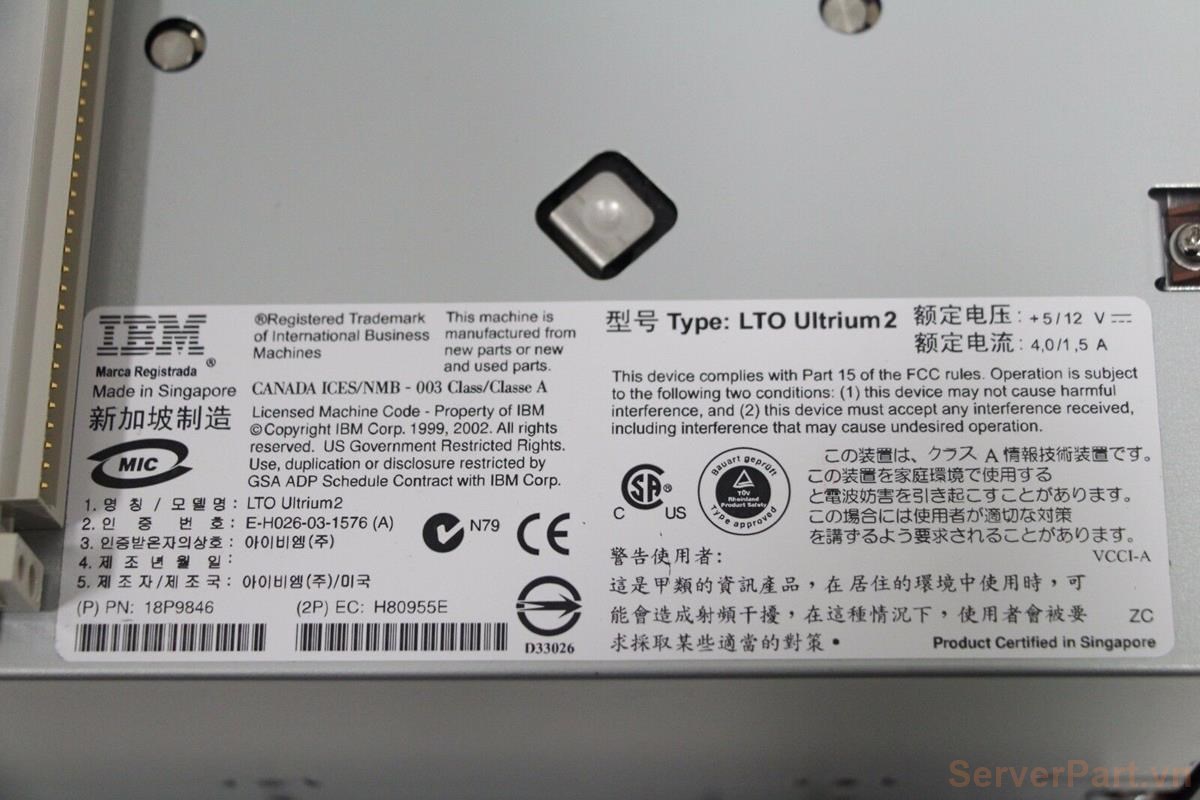 Tandberg IBM LTO2 Hh SCSI 23R3247 96P1774 39M5658 Tandberg IBM LTO2 Hh SCSI 23R3247 96P1774 39M5658