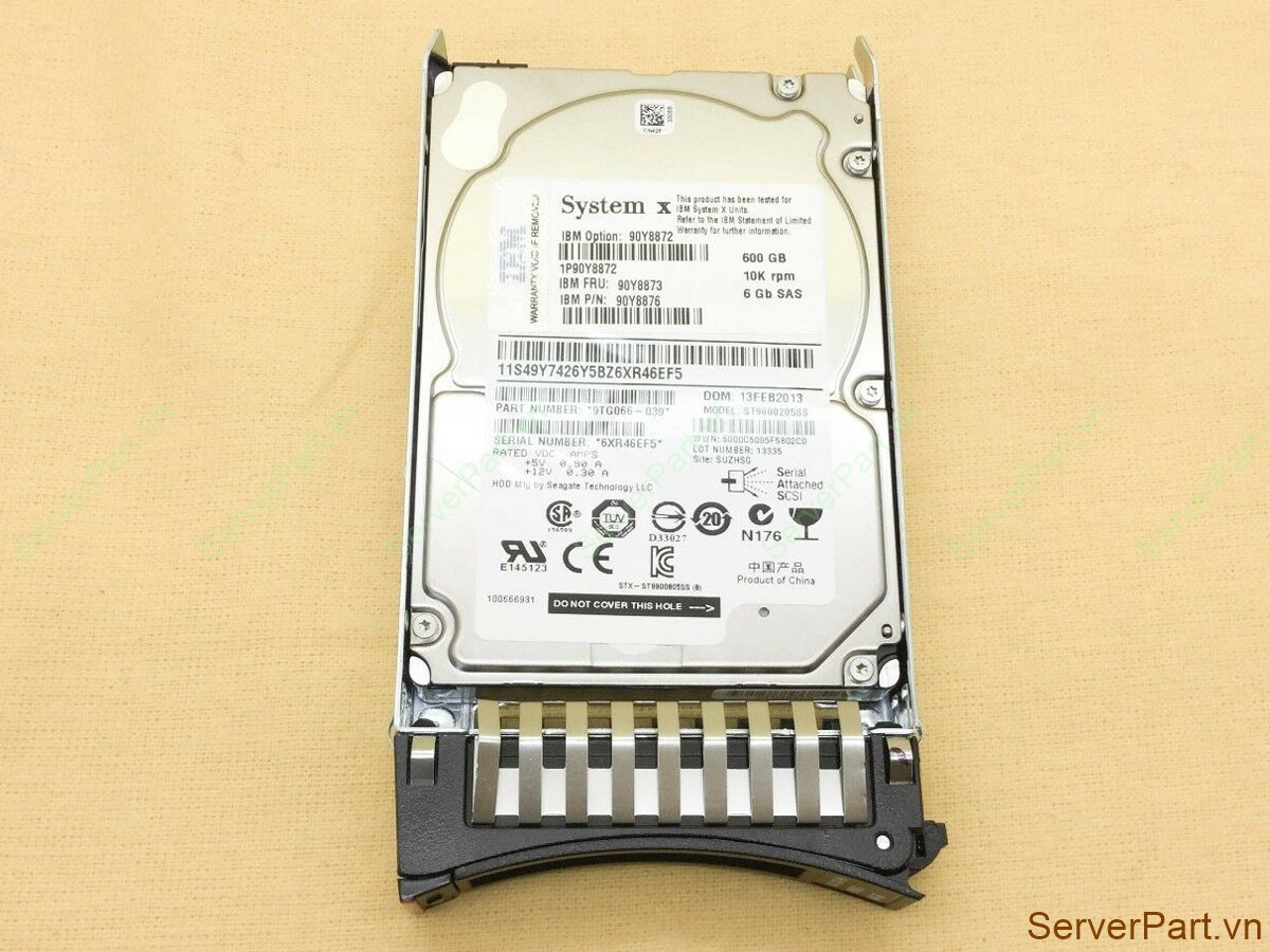 thumbnail image 2 of IBM System X 600GB 10K SAS 2.5" Enterprise Hard Drive – 90Y8872, 90Y8873, 90Y8876 2 of 6