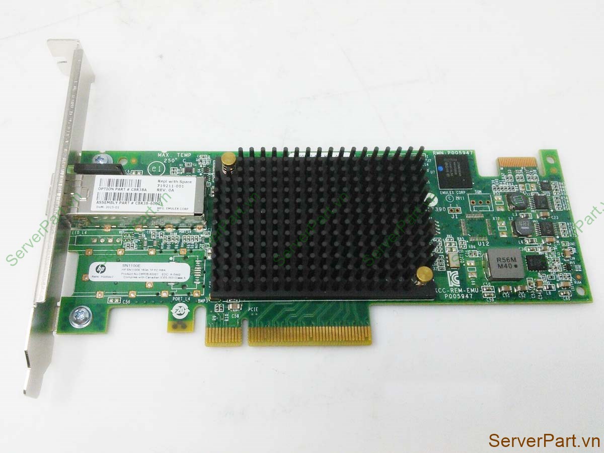 C8R38A 719211-001 LPE16000 Cạc HBA Card FC HP StoreFabric SN1100E 16Gb ...