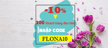 Giảm 10% cho 200 khách hàng đầu tiên nhập code flona10
