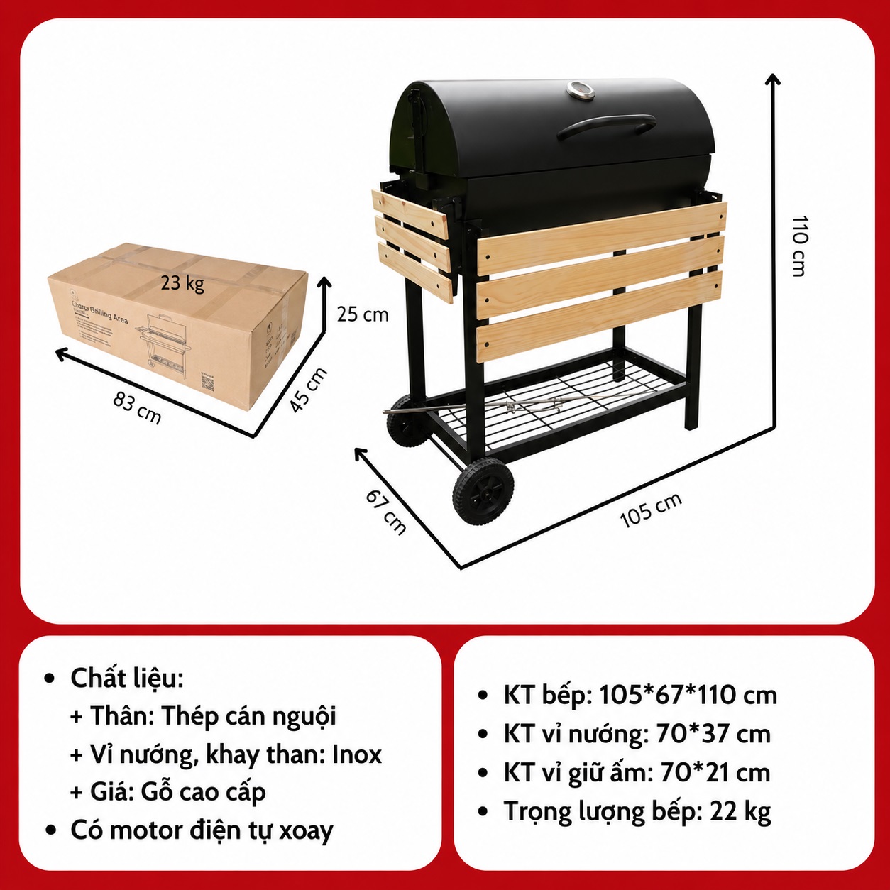 Bếp nướng than ngoài trời BH0525