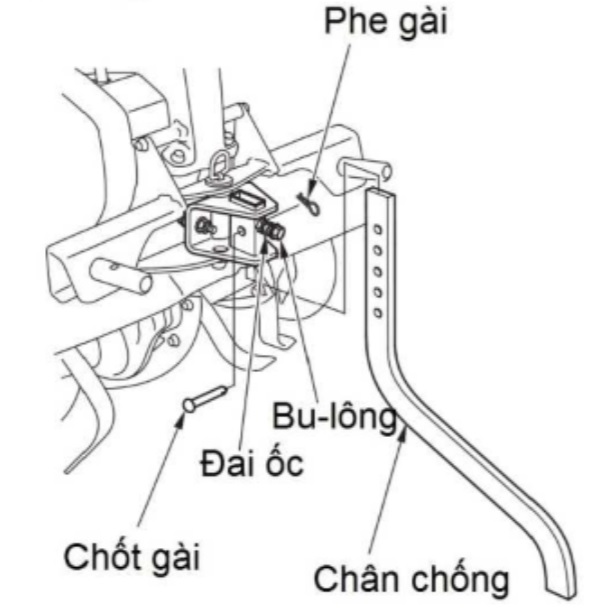 Chân chống máy xới đất Honda HP10