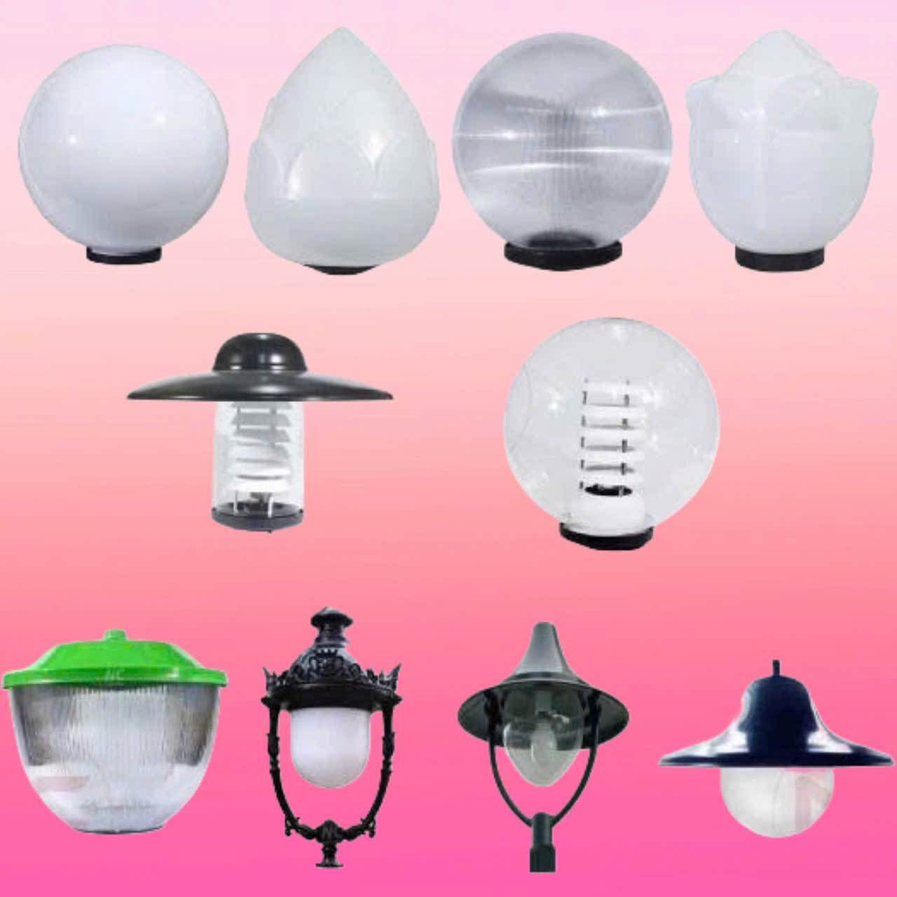 Đầu đèn cột sân vườn