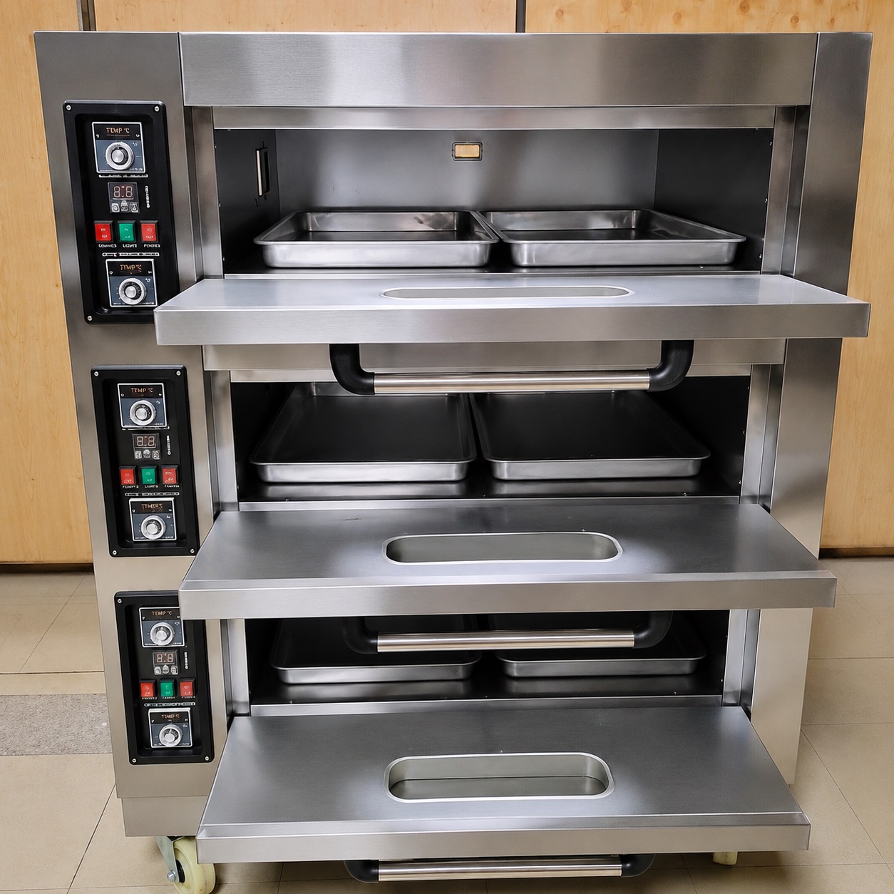 Lò nướng bánh mì 3 tầng 6 khay