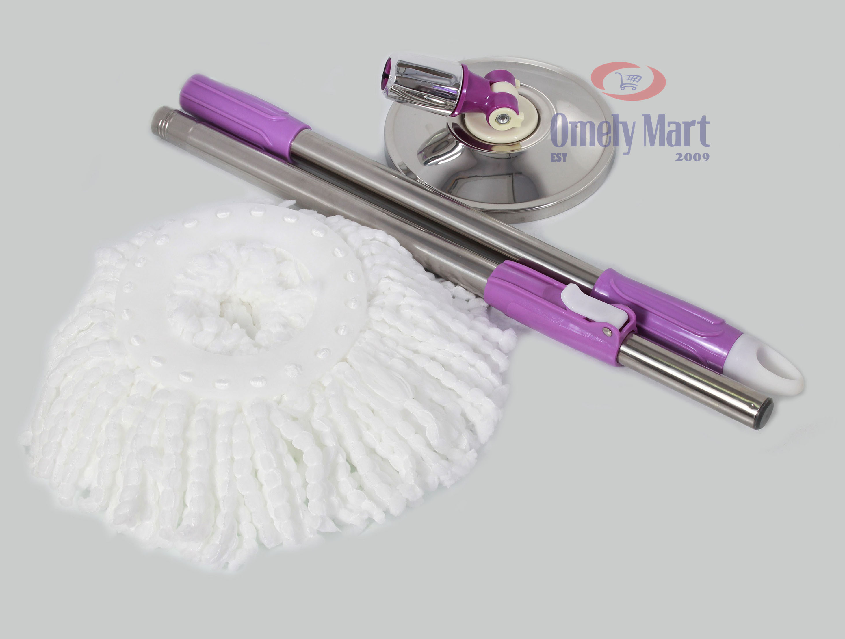 Cây lau nhà Spin Mop (Cán, chổi, bàn xoay) OmelyMart