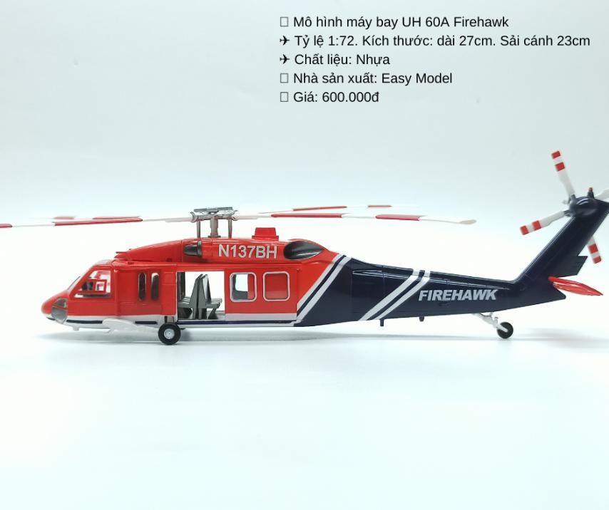 Mô hình máy bay trực thăng UH60A Blackhawk Fire