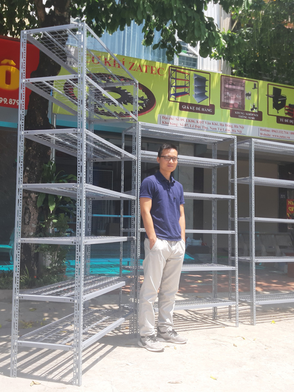 Điểm nổi bật kệ đa năng mặt lưới 4 tầng D150 x R50 x C200 cm, 02 tăng cứng