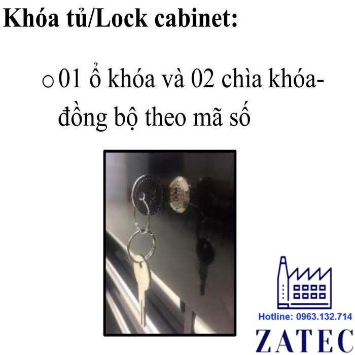 Thông số kỹ thuật tủ đồ nghề CSPS 84cm - 04 hộc kéo