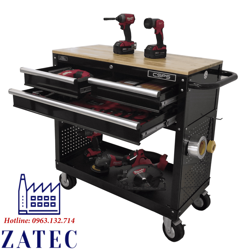 Tủ dụng cụ di động CSPS 91cm - 03 hộc kéo bao gồm