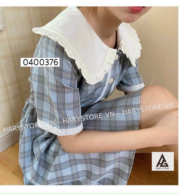 ORDER] - Váy babydoll caro tay dài cột cổ nơ😍🤤 | Shopee Việt Nam