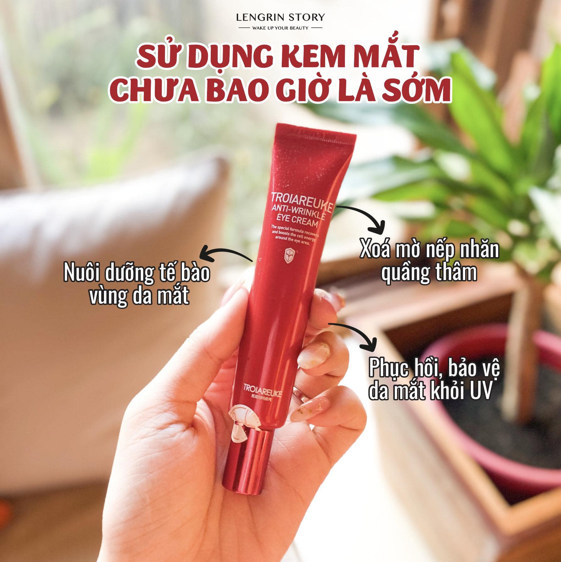 TROIAREUKE AntiWrinkle Eye Cream LENGRINSTORY