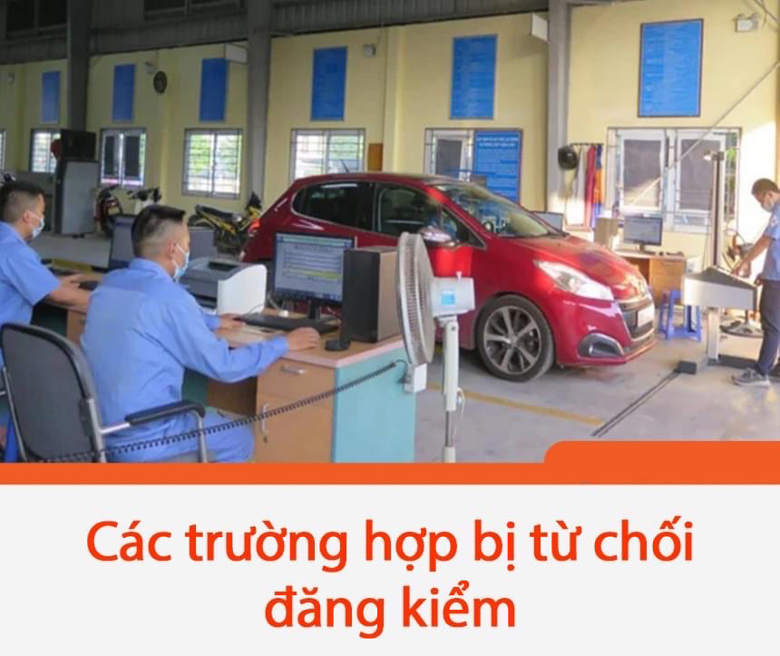 các trường hợp bị từ chối đăng kiểm
