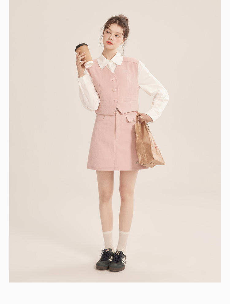 SM33 Áo Sơ Mi Nữ MAKILANA Dài Tay Trắng Cotton Cổ Búp Bê Phong Cách Pháp Thanh Lịch Mùa Thu