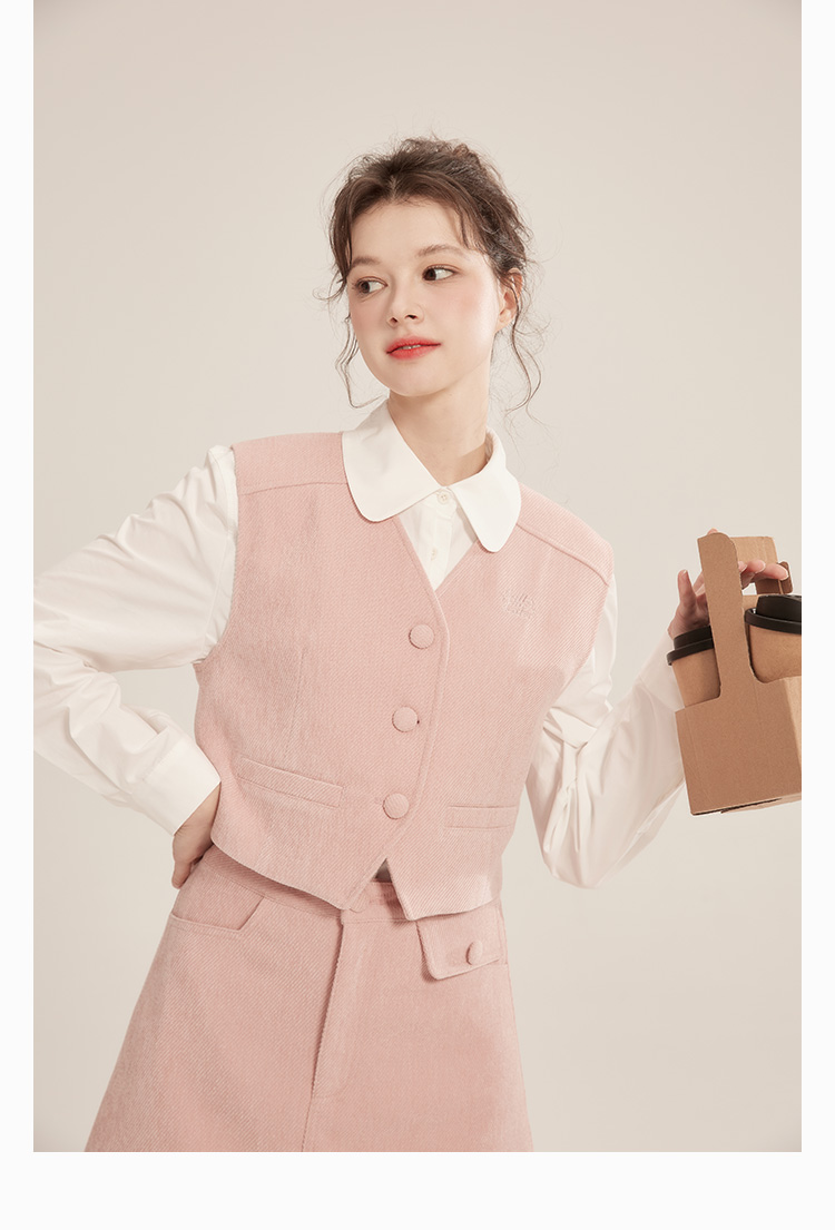 SM33 Áo Sơ Mi Nữ MAKILANA Dài Tay Trắng Cotton Cổ Búp Bê Phong Cách Pháp Thanh Lịch Mùa Thu