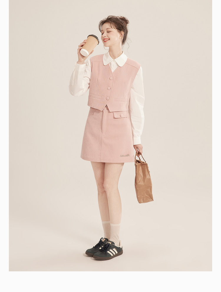 SM33 Áo Sơ Mi Nữ MAKILANA Dài Tay Trắng Cotton Cổ Búp Bê Phong Cách Pháp Thanh Lịch Mùa Thu