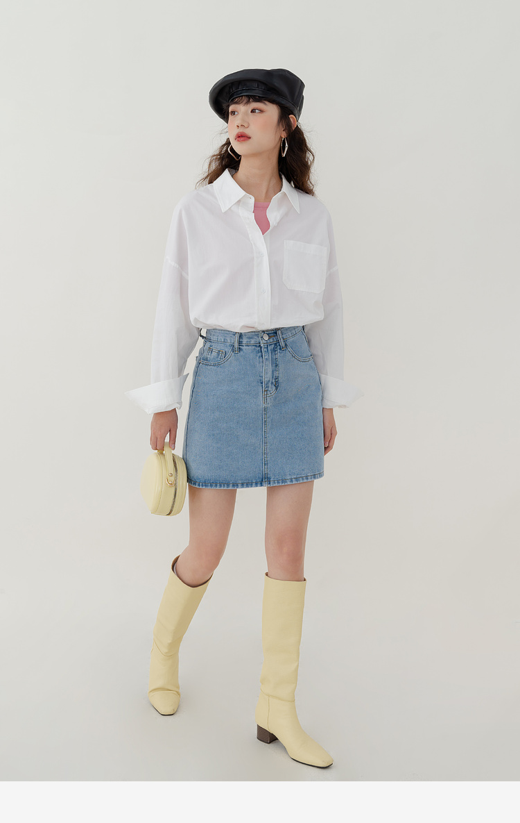 (SM26) Áo sơ mi nữ MAKILANA 2025 dáng rộng chất cotton cao cấp, màu xanh/trắng/hồng, mặc xuân thu, form trẻ trung cá tính