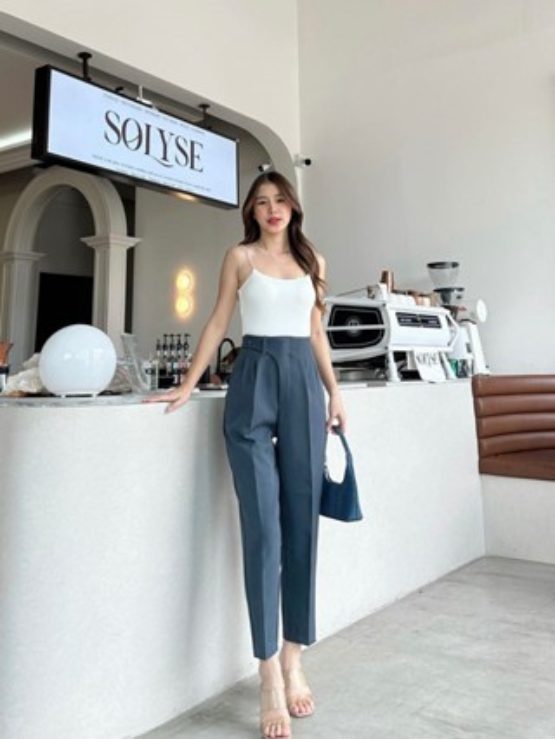 Quần baggy cạp lệch QT37