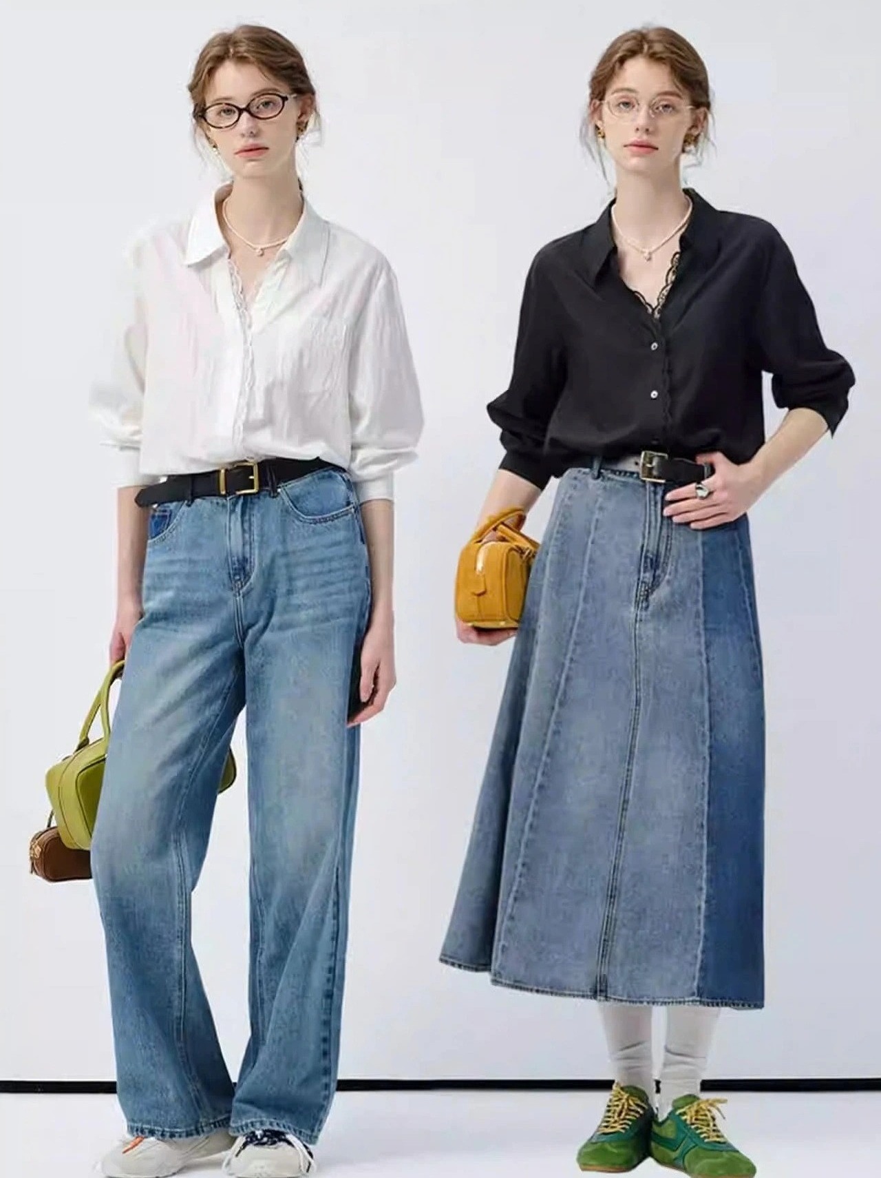 SM54 Áo sơ mi nữ dài tay phối ren MAKILANA, Áo sơ mi xuân hè 2026 mới dành cho nữ phong cách retro