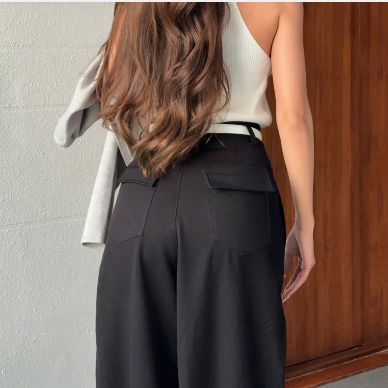 QT94 Quần tây ống suông MAKILANA,quần tây ống rộng cạp cao thanh lịch hiện đại tôn dáng dành cho nữ