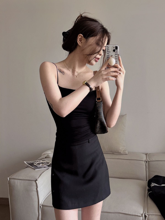 Áo Bra Nữ Dây Nhỏ Kèm Đệm Ngực | Áo Ống Ôm Dáng, Thiết Kế Nhún, Mặc Trong & Ngoài, Thời Trang Basic MAKILANA T13