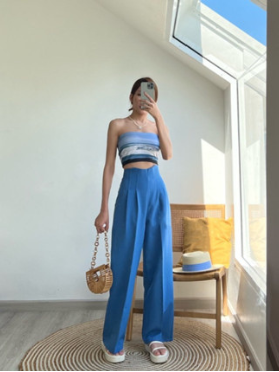 Quần ống suông nữ xếp li cạp liền lưng cao chất liệu cao cấp không nhăn phù hợp công sở học sinh QT28