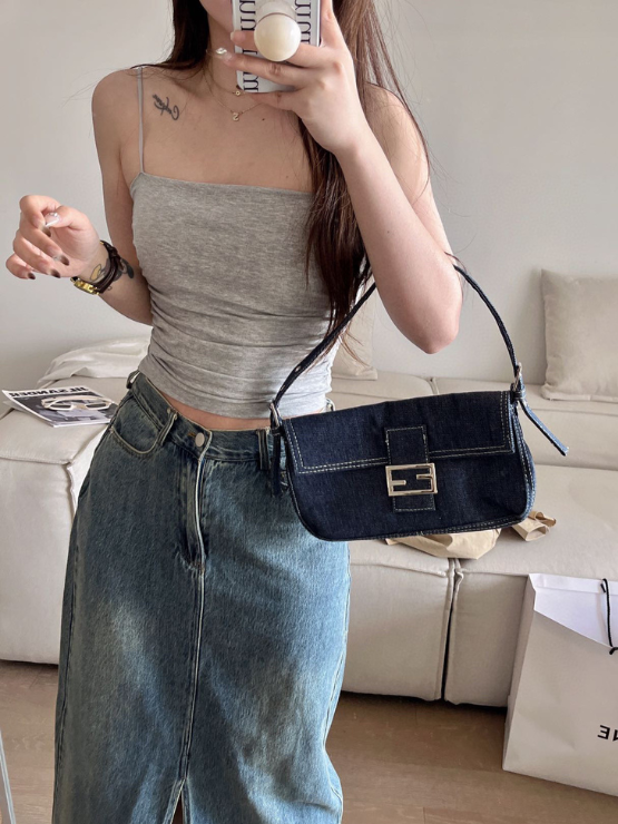 Áo Bra Nữ Dây Nhỏ Kèm Đệm Ngực | Áo Ống Ôm Dáng, Thiết Kế Nhún, Mặc Trong & Ngoài, Thời Trang Basic MAKILANA T13
