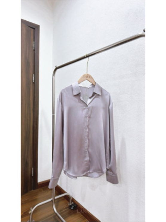 Áo sơ mi nữ công sở cổ Đức chất liệu lụa satin cao cấp không nhăn nhàu, nhiều màu sắc, dễ phối đồ SM11