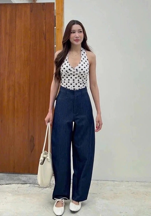 QT94 Quần tây ống suông MAKILANA,quần tây ống rộng cạp cao thanh lịch hiện đại tôn dáng dành cho nữ