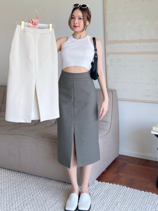 (CV30) Chân váy MAKILANA Laura Skirt 9079 dáng dài nữ tính, thời trang Hàn, váy nữ công sở đẹp, vải đẹp chuẩn form