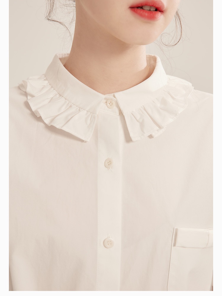 Áo Sơ Mi Nữ Dài Tay Cotton 100% MAKILANA Form Rộng Thiết Kế Cổ Điển Dễ Phối, Mặc Đơn Hoặc Layer Thanh Lịch SM38