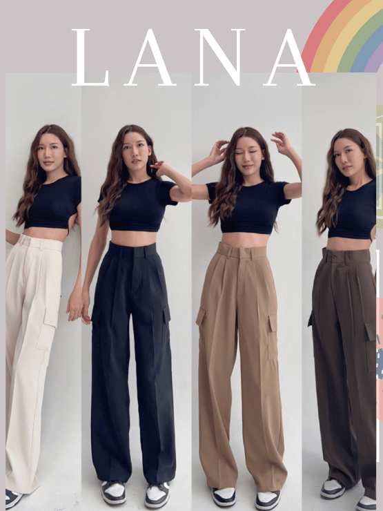 Quần ống rộng nữ kiểu túi hộp chất liệu cao cấp không nhăn phù hợp công sở học sinh đi làm đi chơi QT46