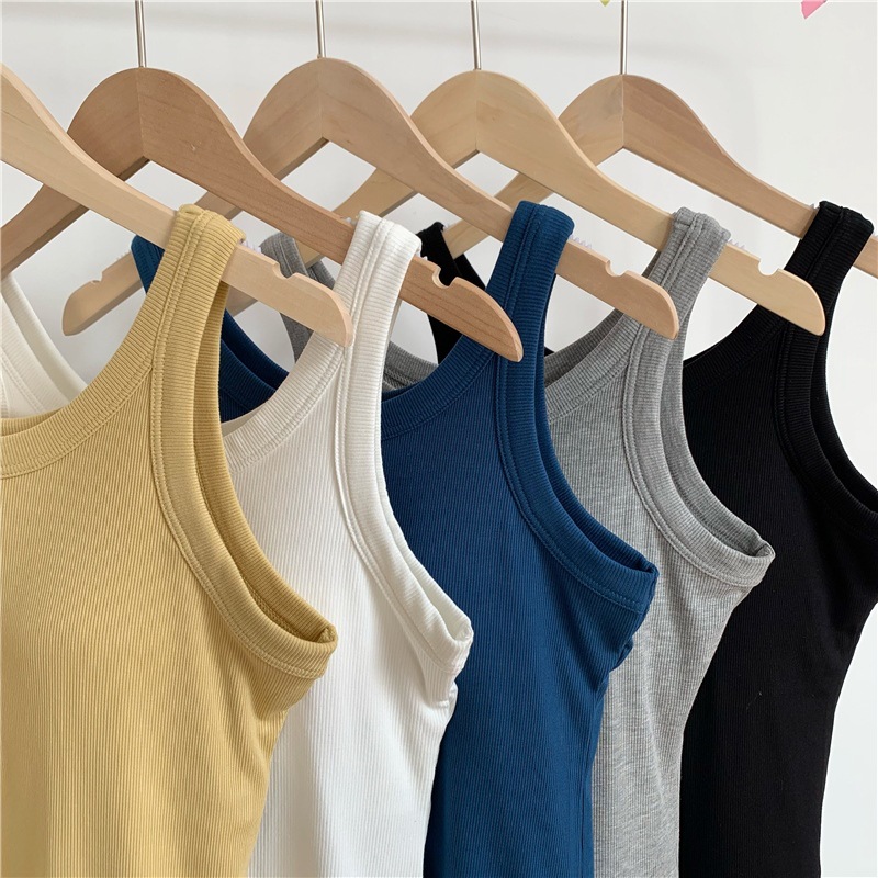 Áo Ba Lỗ Nữ Hàn Quốc Mùa Thu Đông | Kèm Đệm Ngực, Cúp Ngực, Giữ Ấm, Mặc Trong & Ngoài, Co Giãn MAKILANA T12