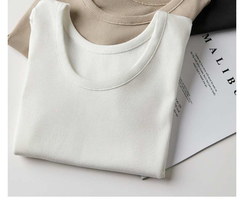 Áo Thun Nữ Cổ Tròn Tay Ngắn | Cotton Nguyên Chất, Có Gân, Form Ôm Vừa Vặn, Mặc Xuân Hè Thoáng Mát MAKILANA T3