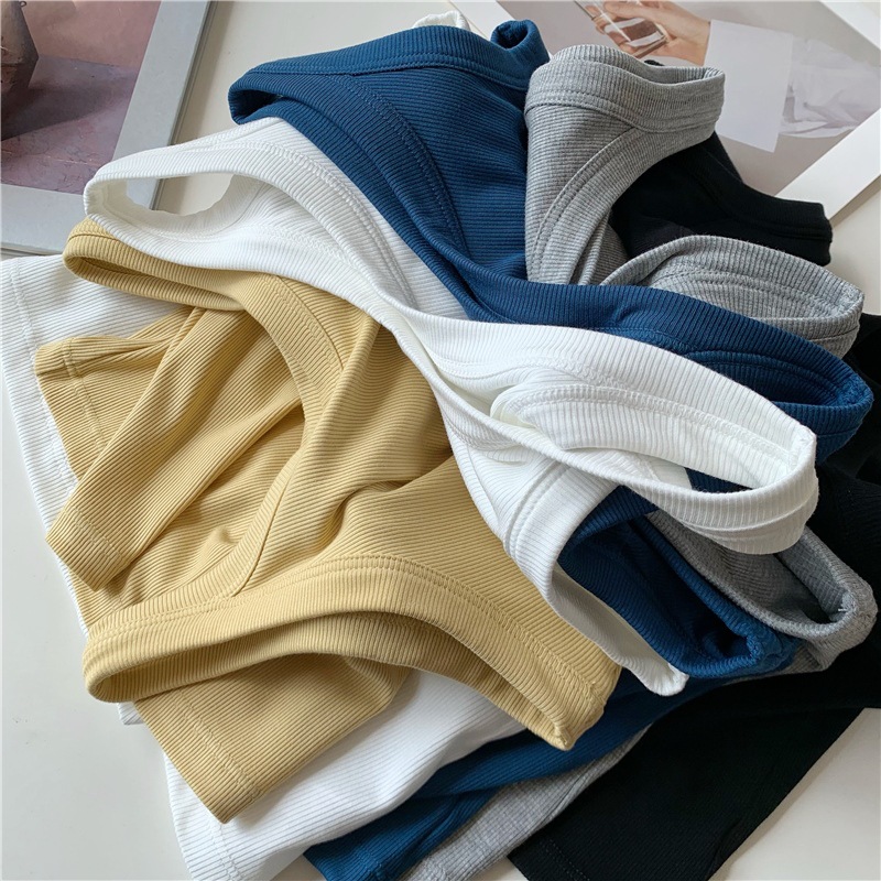 Áo Ba Lỗ Nữ Hàn Quốc Mùa Thu Đông | Kèm Đệm Ngực, Cúp Ngực, Giữ Ấm, Mặc Trong & Ngoài, Co Giãn MAKILANA T12